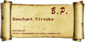 Baschant Piroska névjegykártya
